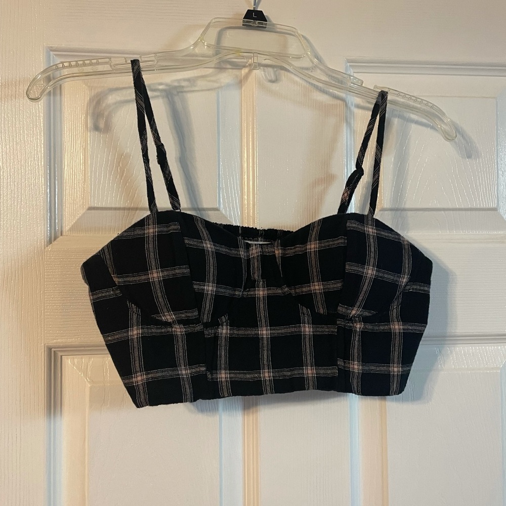 American Eagle Plaid Halter Top